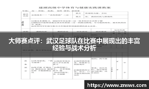 大师赛点评：武汉足球队在比赛中展现出的丰富经验与战术分析
